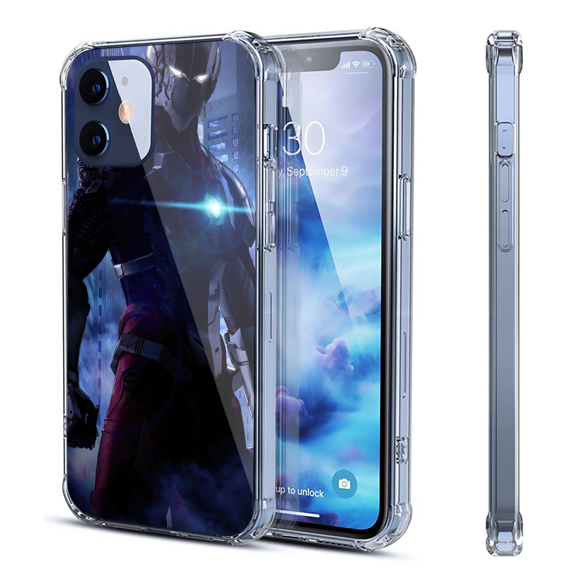 （画像用） ウルトラマン Ultraman 【iPhone 12シリーズ対応】透明スマホケース（クリアソフトケース）